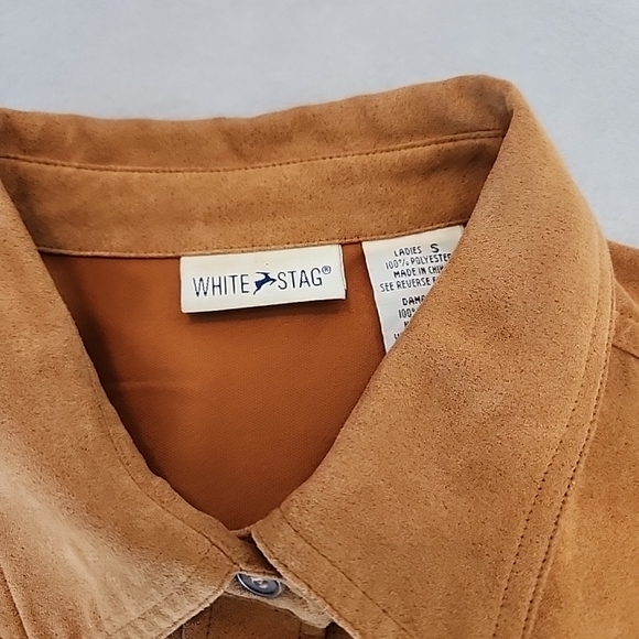 White Stag Other - White Stag Tan Suede Shirt/ Jacket Button Up